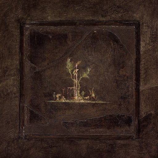 Wall painting on black ground: landscape, from the imperial villa at Boscotrecase