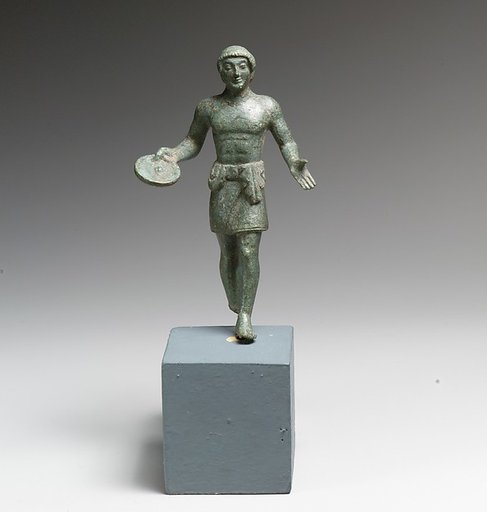 Bronze statuette of a youth with phiale