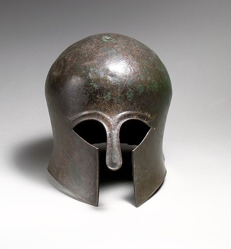 Bronze helmet of the Corinthian type