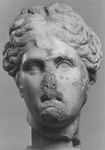 Marble head of a goddess