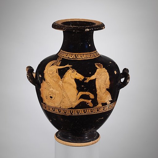 Terracotta hydria: kalpis (water jar)
