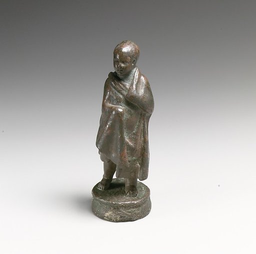 Bronze statuette of a boy in the pose of an orator