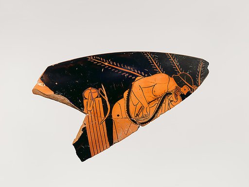 Fragment of a terracotta kylix (drinking cup)