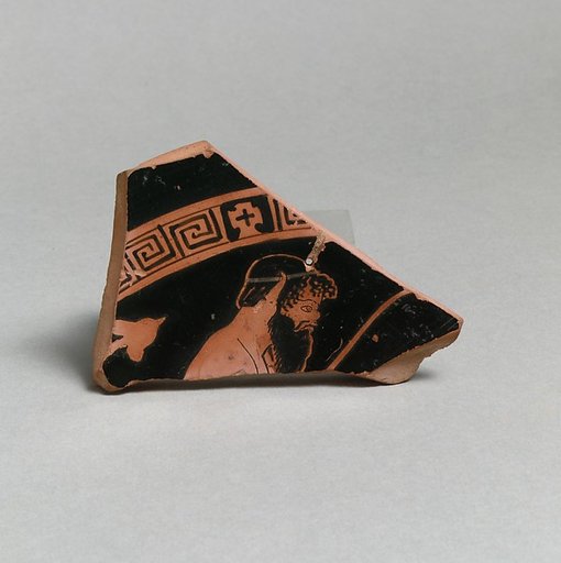 Fragment of a terracotta kylix (drinking cup)
