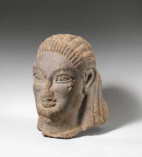 Tufa head of sphinx or siren