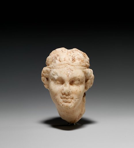 Marble head of a female satyr