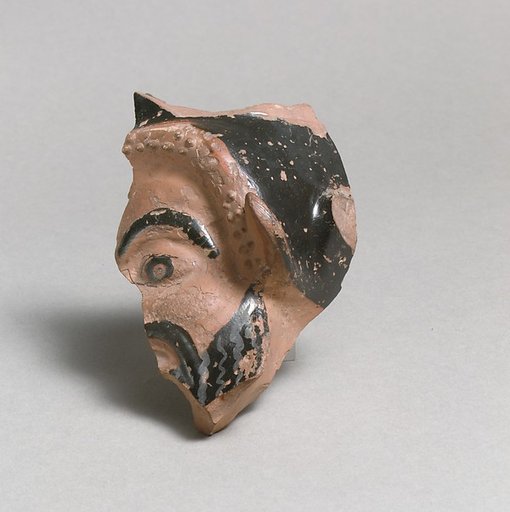 Vase fragment in the form of a satyr's head