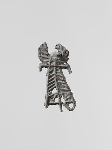 Lead figure of a winged goddess, possibly Artemis Orthia