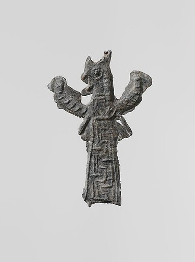 Lead figure of a winged goddess, perhaps Artemis Orthia