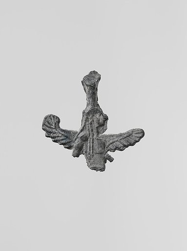 Lead figure of a winged goddess, possibly Artemis Orthia
