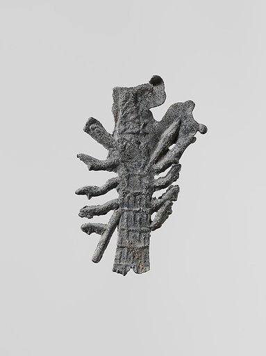 Lead figure of a goddess with spear and aegis, possibly Athena