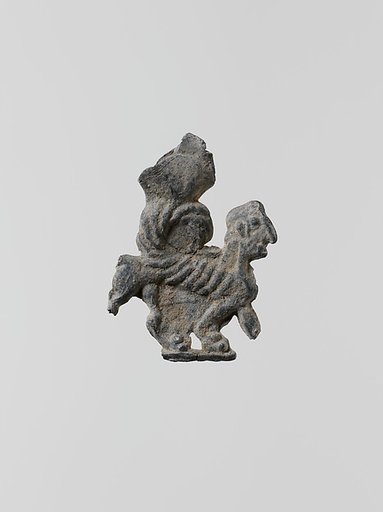 Lead figure of a sphinx