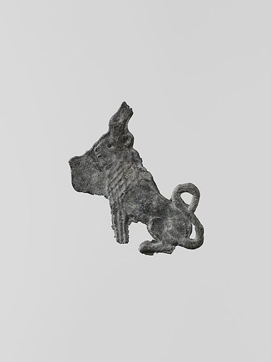 Lead figure of a lion