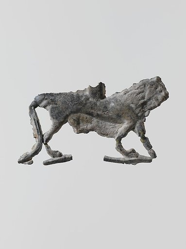 Lead figure of a lion