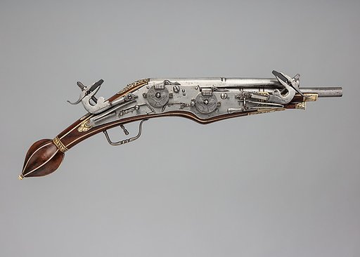 Double Barrelled Wheellock Pistol