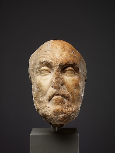 Marble portrait head of the philosopher Chrysippos