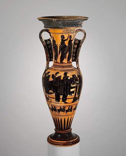 Terracotta loutrophoros (ceremonial vase for water)