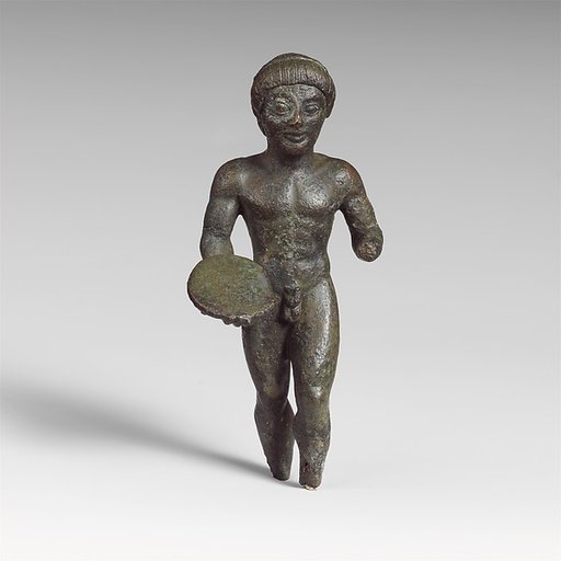 Bronze statuette of a discus thrower