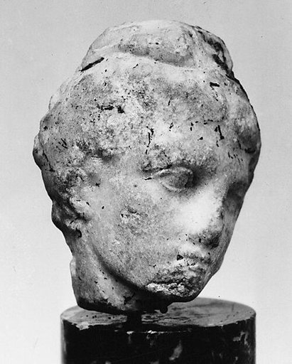Marble head of a youth from a relief