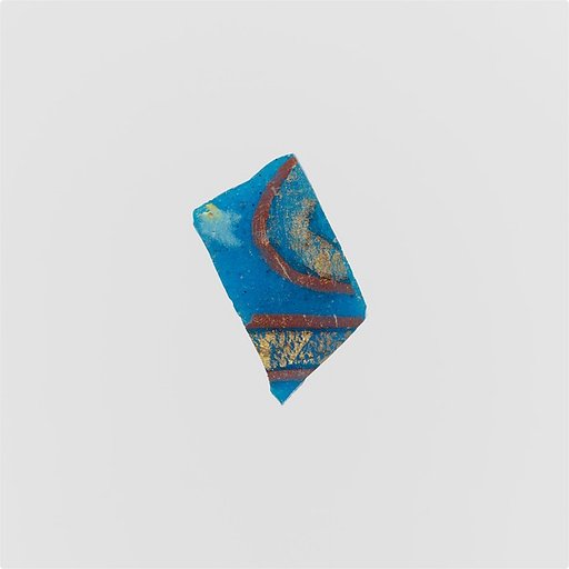 Glass fragment with painted and gilded decoration