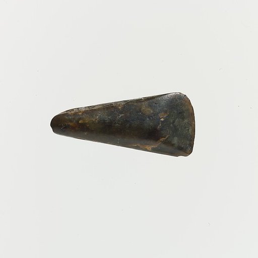Small hornblende triangular axe