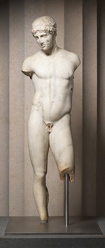 Marble statue of a youth