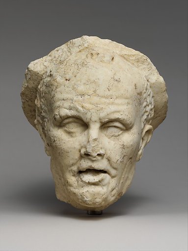 Marble head of an old fisherman