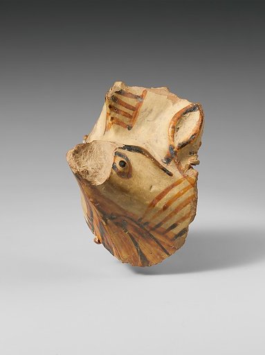 Terracotta vase fragment with griffin