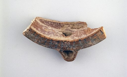 Terracotta lamp nozzle and rim