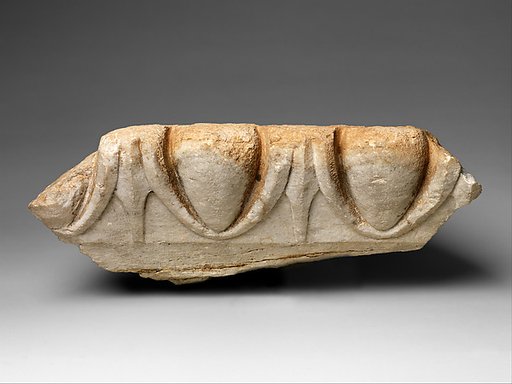 Marble fragment of an  Ionic column capital from the Temple of Artemis at Sardis