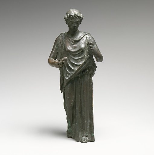 Bronze statuette of a woman, perhaps a Hesperid