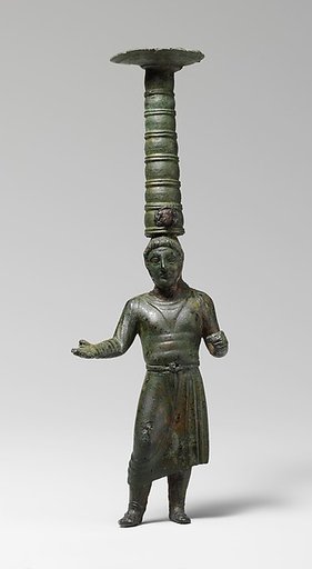 Shaft of a bronze thymiaterion (incense burner)