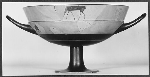 Terracotta kylix: lip-cup (drinking cup)