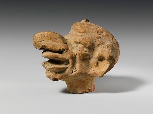 Terracotta grotesque head