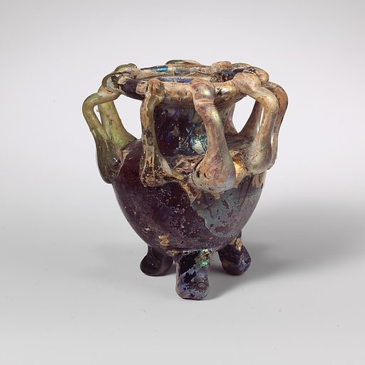 Glass footed jar