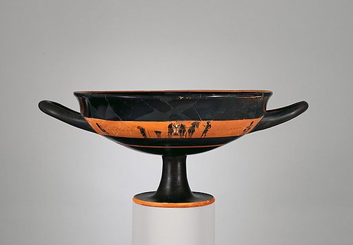 Terracotta kylix: band-cup (drinking cup)