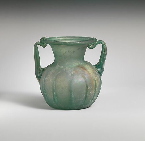 Glass jar with two handles
