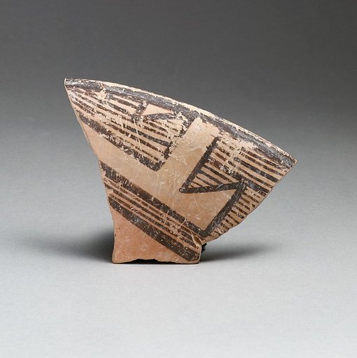 Terracotta rim of a bowl