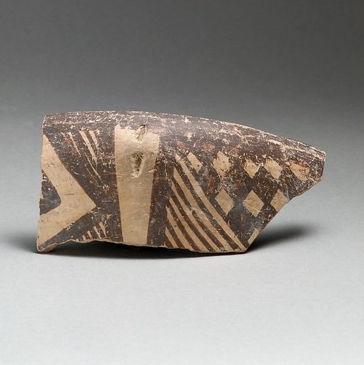 Terracotta rim of a bowl