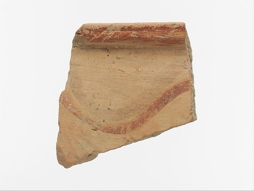Terracotta rim of a vase