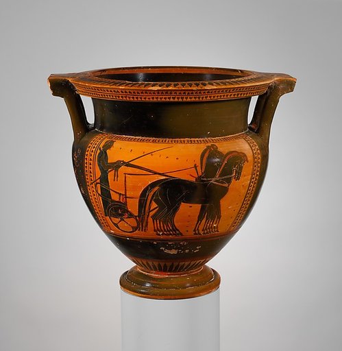 Terracotta column-krater (bowl for mixing wine and water)