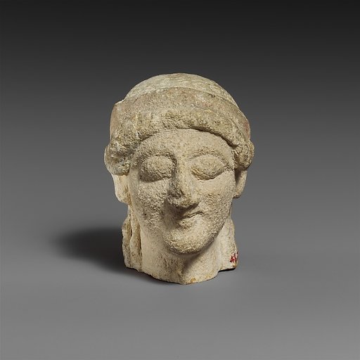 Female limestone head