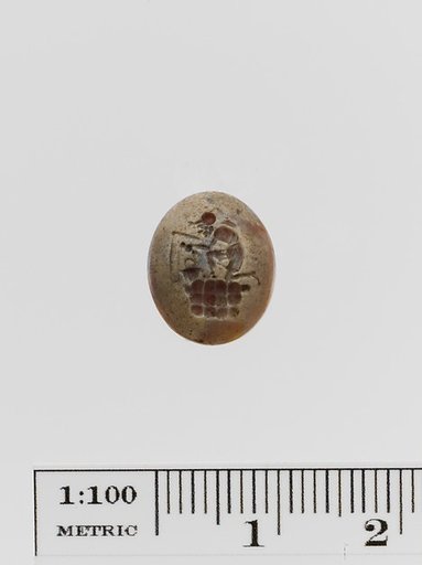Agate ring stone intaglio: fisherman