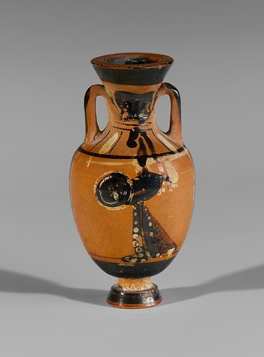 Terracotta miniature Panathenaic amphora