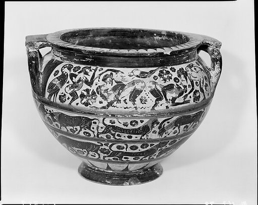 Terracotta column-krater (bowl for mixing wine and water)
