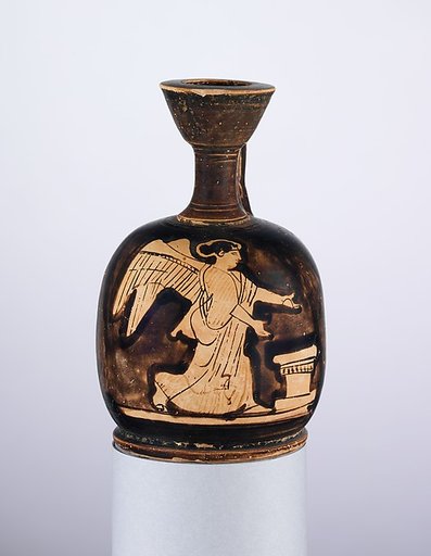 Terracotta squat lekythos
