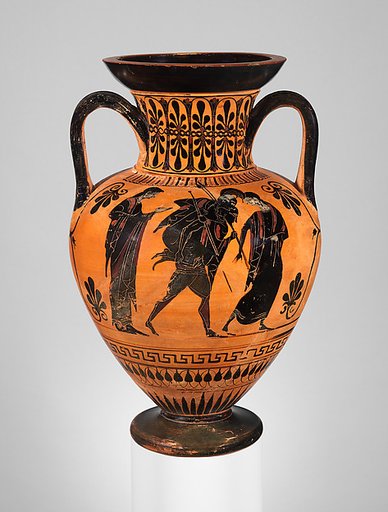 Terracotta neck-amphora (jar)