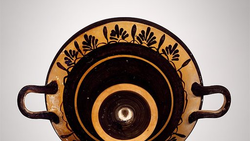 Terracotta kylix (drinking cup)
