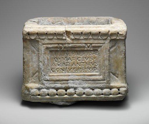 Marble cinerary chest