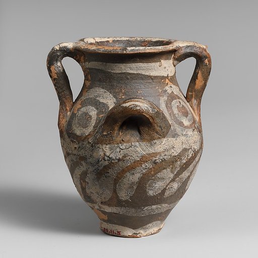 Small terracotta jar with four handles